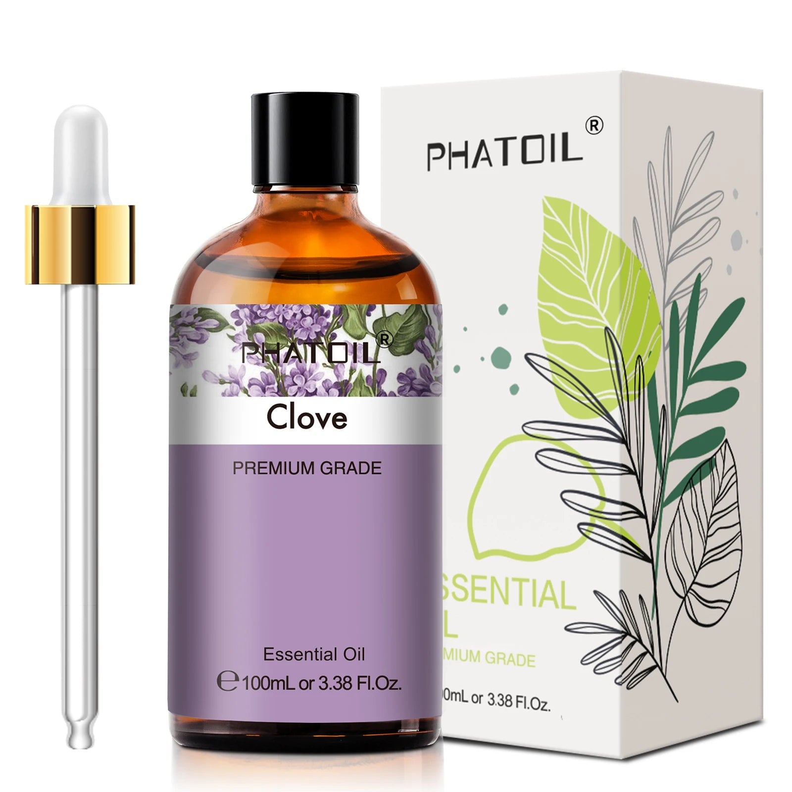 PHATOIL 100ml Pure Natural Essential Oils For Diffuser Candle Making Lavender Jasmine Vanilla Eucalyptus Aroma Essential Oil TechVisio