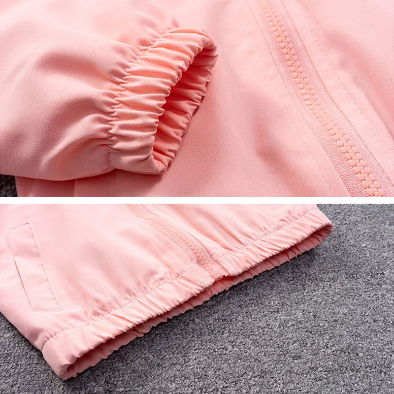 Fashion Girls Jacket Spring Aututmn Cartoon Anna Elsa Zipper Hooded Windbreaker Coat For 2-7 Years Kids Child Outerwear Clothing TechVisio