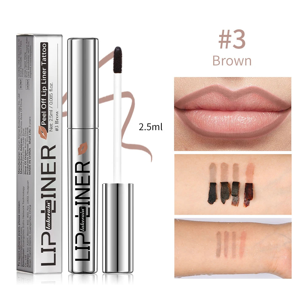 Lip Liner Pencil Peel Off Lip Stain Tattoo Long Wearing Matte Waterproof Smudge Proof Transfer Proof Lip Cosmetic For All Day TechVisio