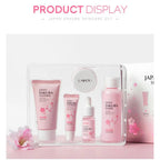 5/3pcs/Set Sakura Skin Care Sets Face Cream Serum Toner Facial Cleanser Sunscreen Eye Cream Gift Box Face Skin Care Set Product TechVisio