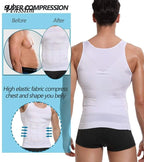 Compression Shirt Slimming Body Shaper Vest Men Gym Workout Sleeveless Gynecomastia Abdomen Waist Trainer Shapewear TechVisio