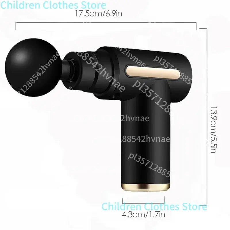 Pistolet Massage Percussion Pro 6 Vitesses 4 Têtes TechVisio