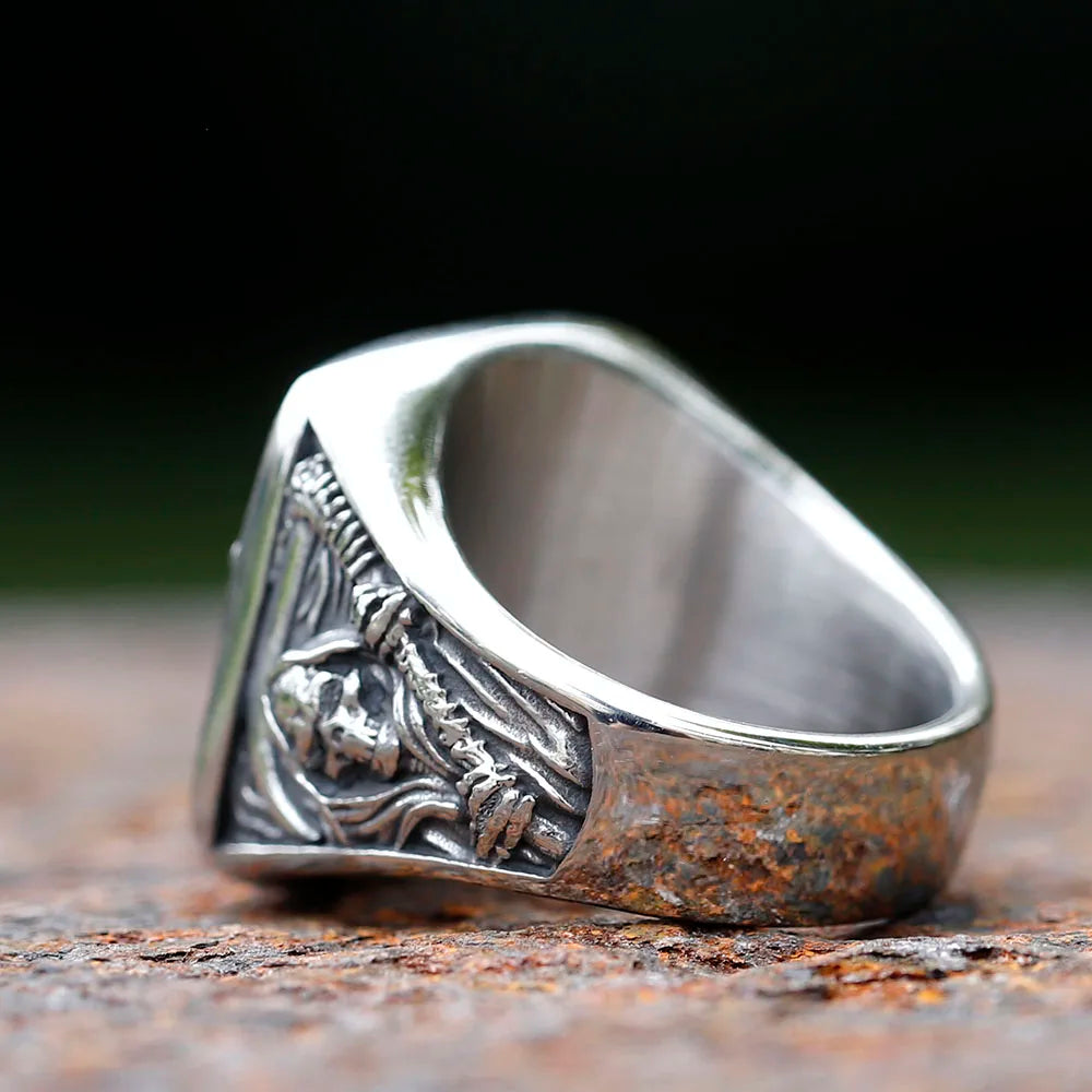 Bague Crâne Faucheuse Acier 316L – Punk Hip-Hop Homme