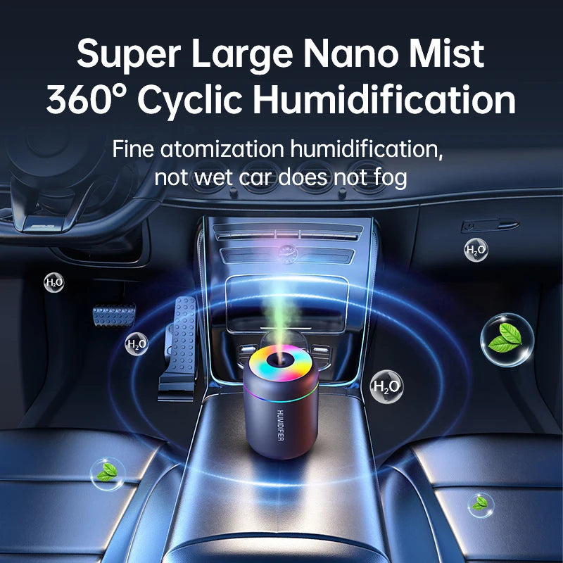 Mini Humidificateur USB Aromathérapie 180ml – Silencieux, Noir & Blanc
