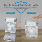 3 In 1 New Fan AIr Conditioner Household Small Air Cooler LED Night Light Portable Humidifier Air Adjustment Fan Office Home Fan TechVisio