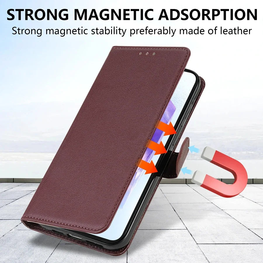 Wallet Magnetic Flip Leather Case For SamsungGalaxy A05s A06 A07 A12 A13 A14 A15 A16 A17 A24 A26 A34 A35 A36 A52 A53 A54 A55 A56 TechVisio