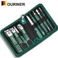 6-9 Pcs Manicure Set With Leather Case Professional Foot And Face Care Tool Kits Stainless Steel Nail Clipper Sets Gift TechVisio
