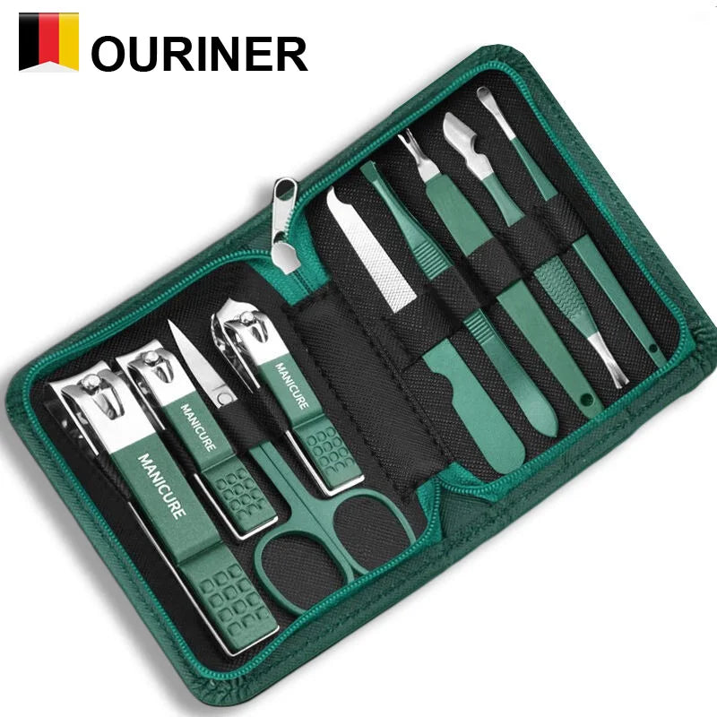 6-9 Pcs Manicure Set With Leather Case Professional Foot And Face Care Tool Kits Stainless Steel Nail Clipper Sets Gift TechVisio