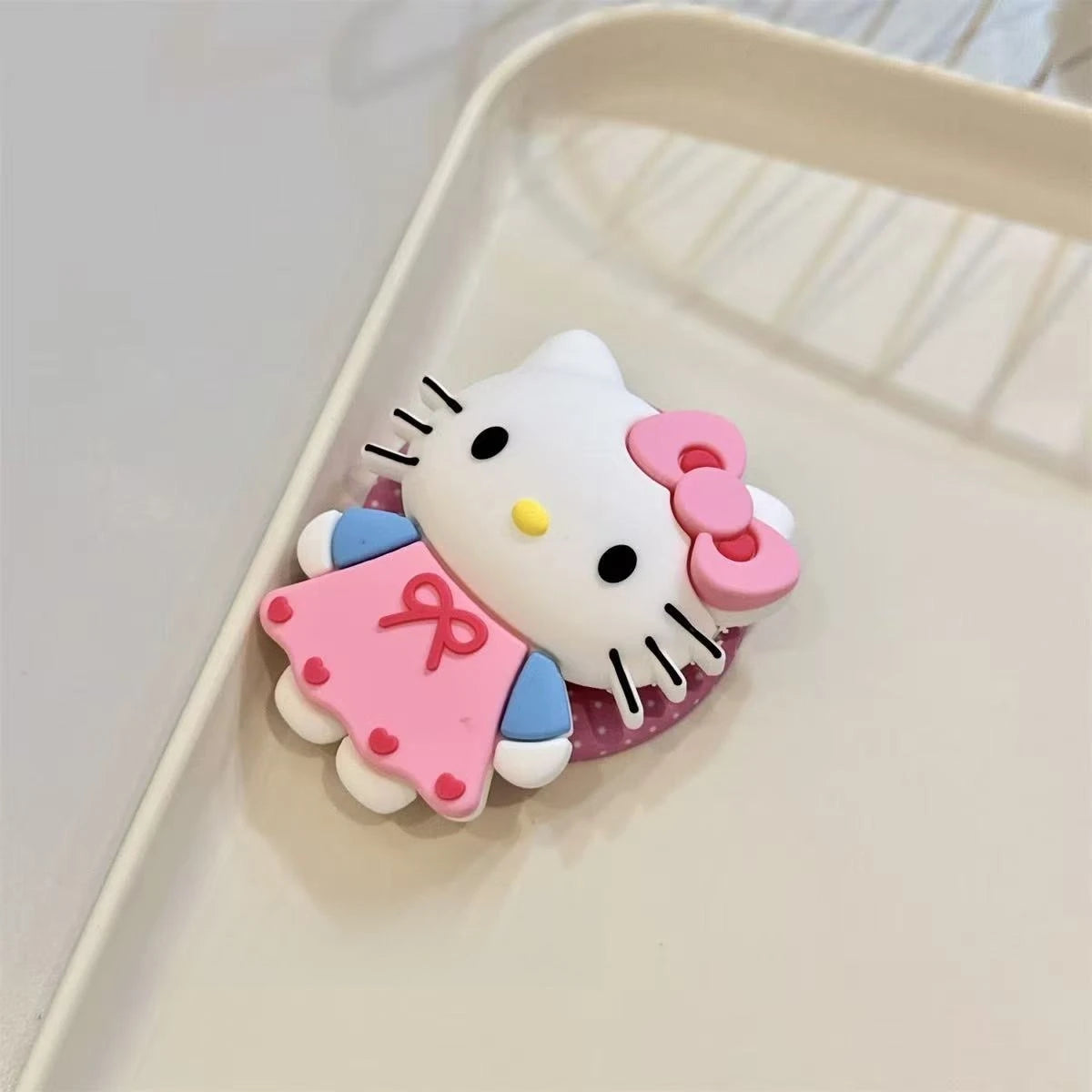 Support Téléphone Magnétique MagSafe Kawaii 3D – Silicone Pliable
