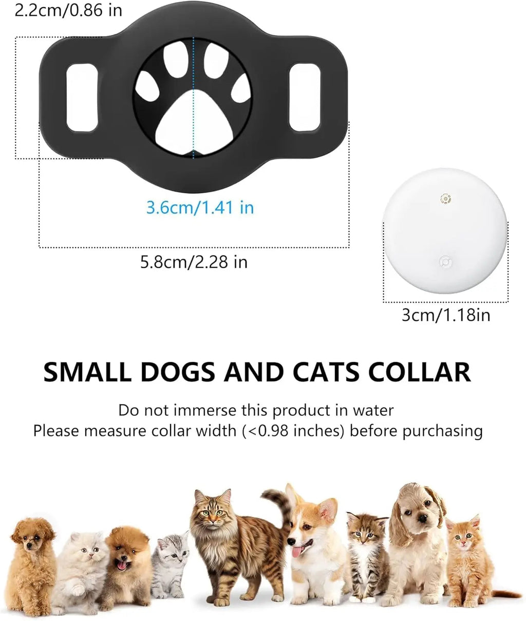 Bluetooth Tracker Compatible with Google Find My (Android Only), Tracker for Pets, Cat Location Tracker with Holder, Cat Collar TechVisio