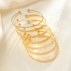 Set 7 Bracelets Bohème Dorés – Manchette Femme Style Tendance DAIPAN