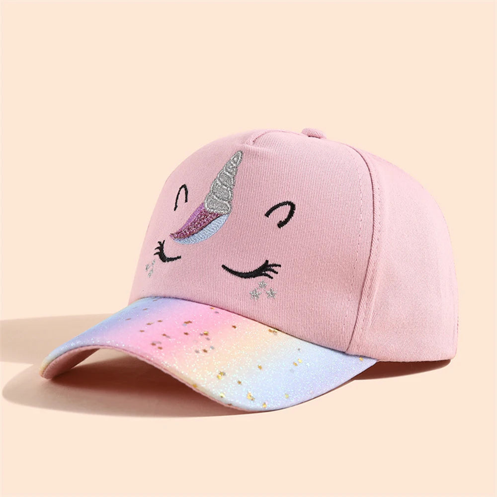 Cartoon Cute Baseball Cap For Girls Baby Sun Hats Casual Hip Hop Snapback Caps Unicorn Sport Travel Hiking Hat For Kids TechVisio