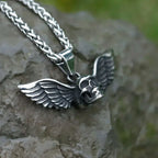 Pendentif Crâne Ailes d’Ange Vikingar Lin