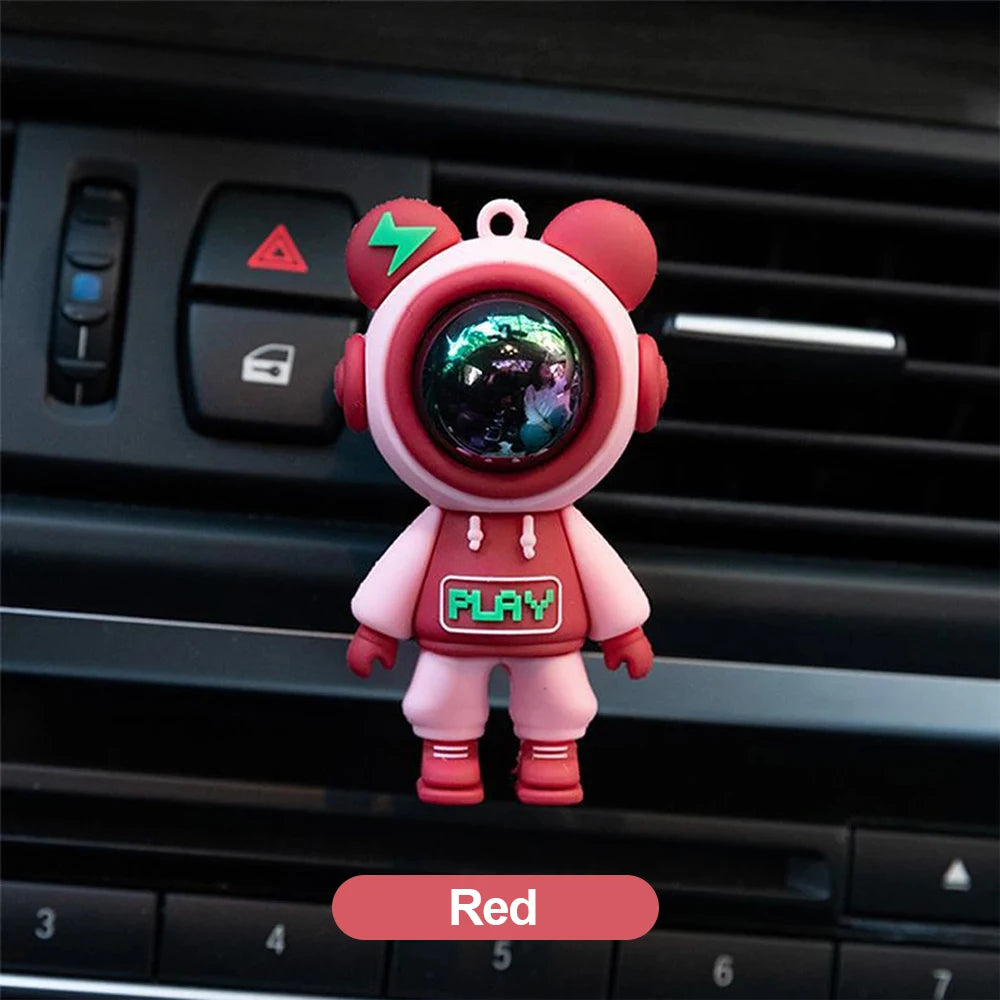 Clip Parfumé Voiture Astronaute – Grille Aération, Aromathérapie, 4 Coloris