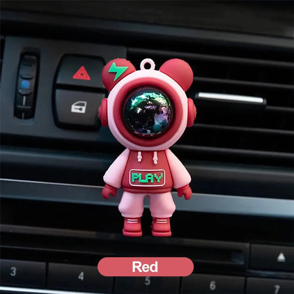 Clip Parfumé Voiture Astronaute – Grille Aération, Aromathérapie, 4 Coloris TechVisio