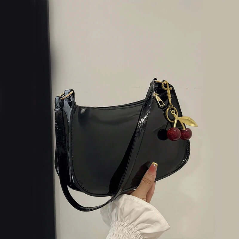 Sac à Main Femme Cuir PU Pendentif Cerise – Bandoulière Casual | 3 Coloris TechVisio