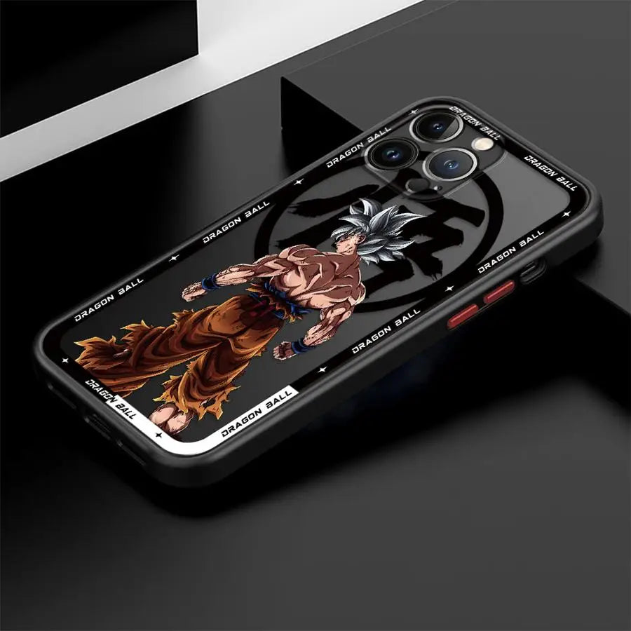 Soft Edge Case for iPhone 13 Mini 11 11 Plus 16 12 15 Pro MAX 14 XS 8 7 SE XR 16 Plus 12Pro 14Pro Hot Blooded Anime Goku TechVisio