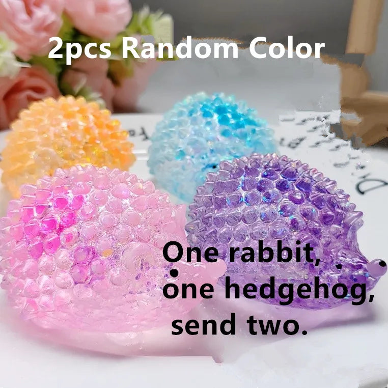 Datgo Anti-Stress Glitter Squishy Rabbit - Slow Rebound TPR, Sensory Toy for Kids & Adults