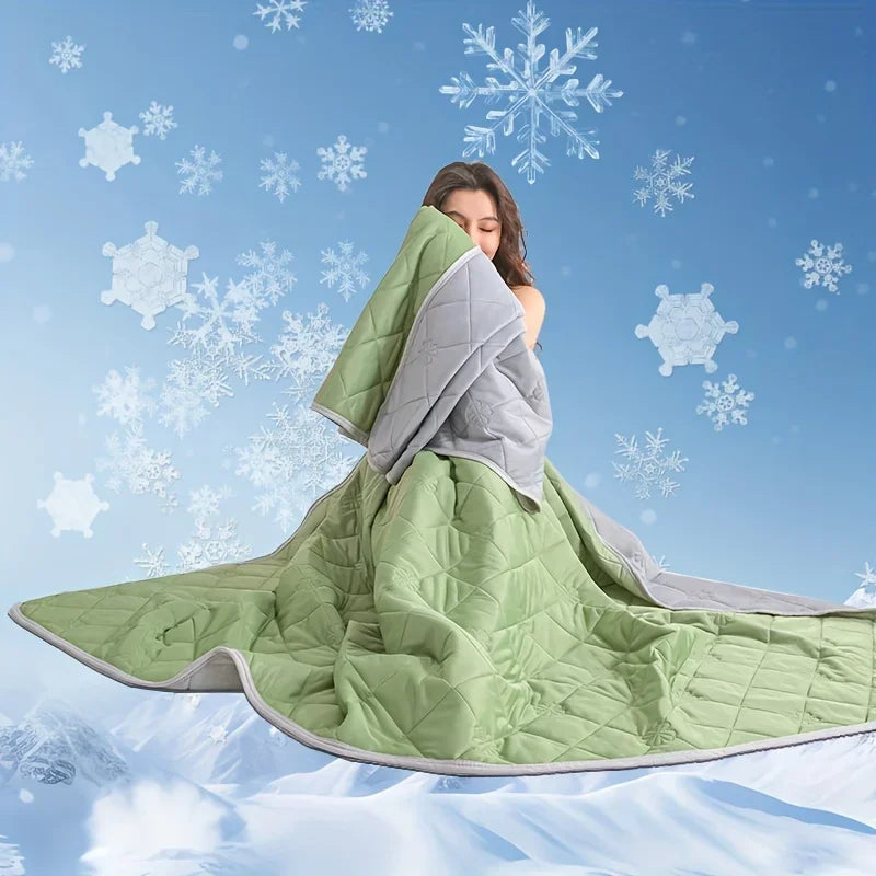 Large Cooling Blanket for SleepersDual-Sided Soft&Lightweight Summer Bedding,100% Polyester Woven Quilted Throw,Machine Washable TechVisio