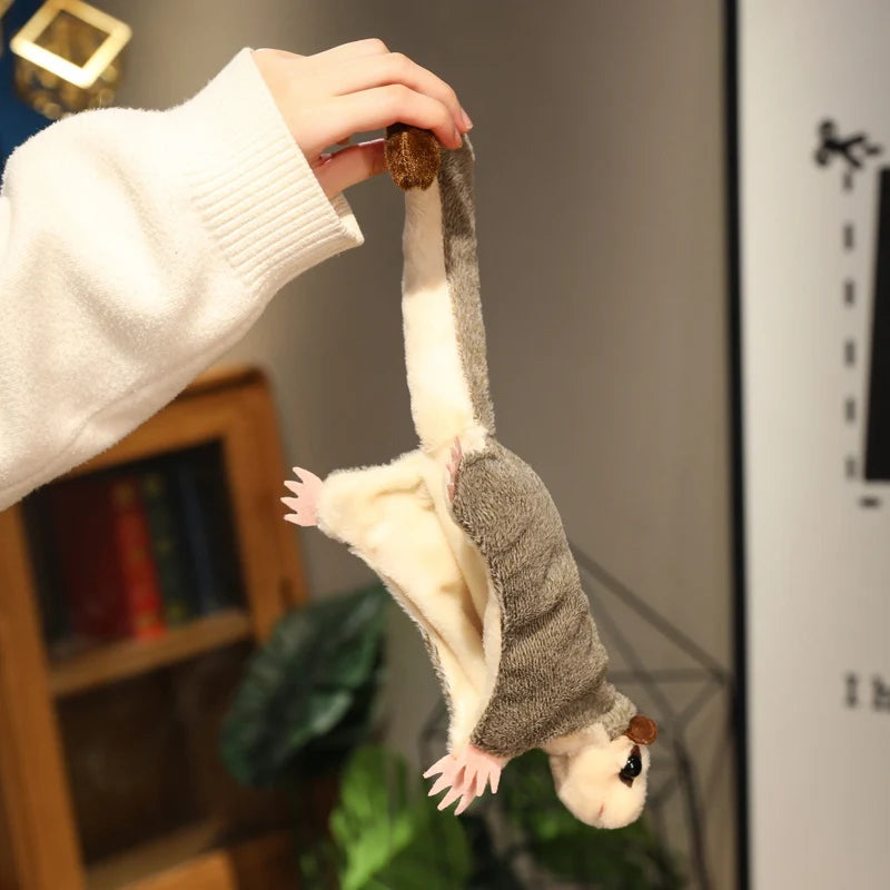 Super Cool Flyling Sugar Glider Plush Toys Cozy Soft Flying Squirrel Toys Cute Hand Center Pets Funny Gift To Kids TechVisio