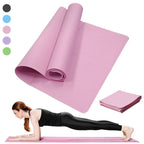 Yoga Mat Pilates Fitness Mat 3/4/6mm Thicknes Non Slip Yoga Cushion Travel Fitness Exercise Pad for Women Home Gym Floor Workout TechVisio