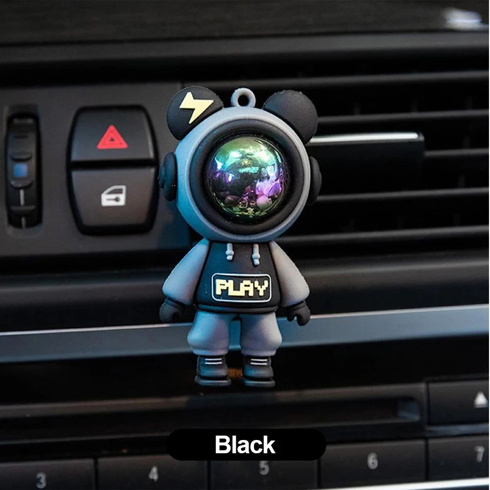 Clip Parfumé Voiture Astronaute – Grille Aération, Aromathérapie, 4 Coloris