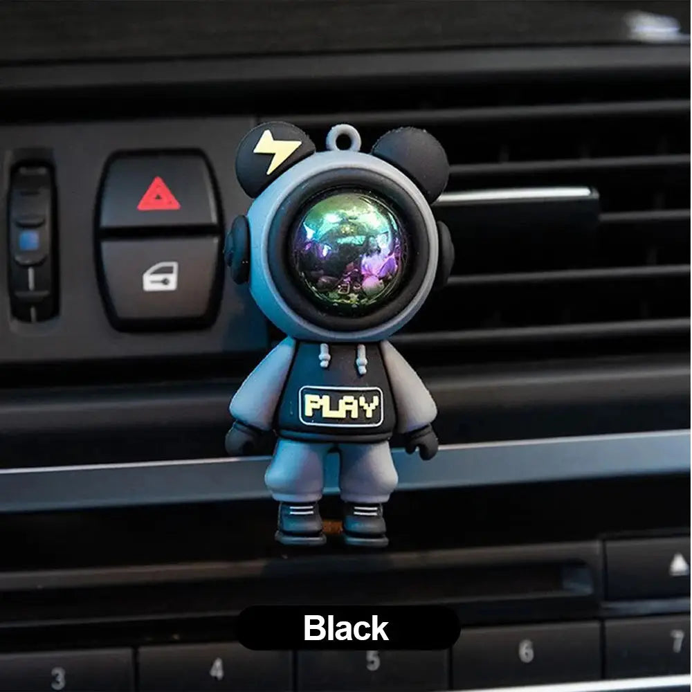 Clip Parfumé Voiture Astronaute – Grille Aération, Aromathérapie, 4 Coloris TechVisio