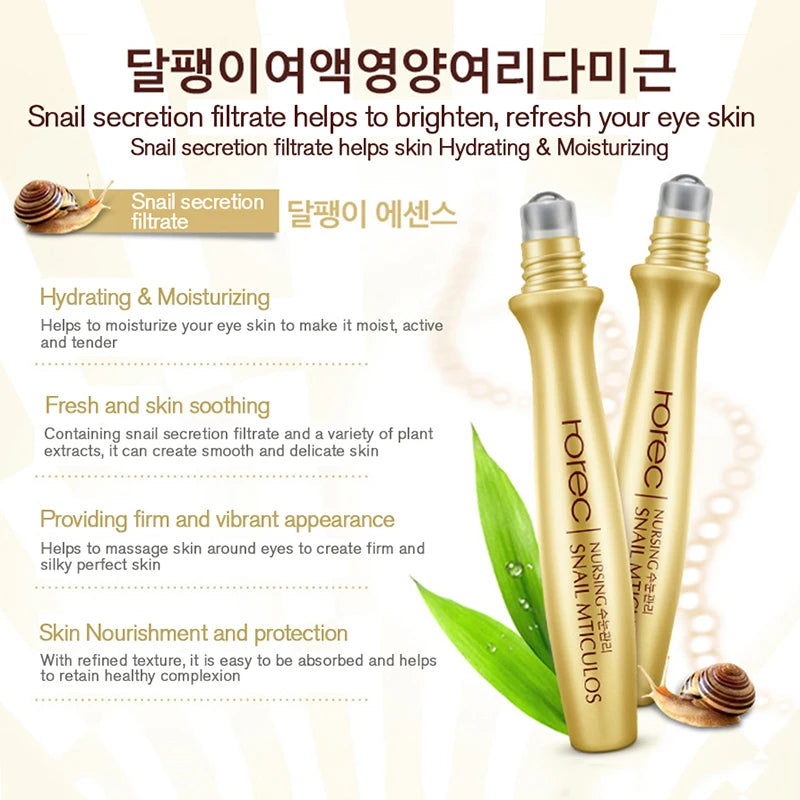 Skincare Snail Cream Collagen Cream Anti Aging Whiten Skin Face Cream Fade Dark Eye Circles Remove Eye Bags Eye Serum TechVisio