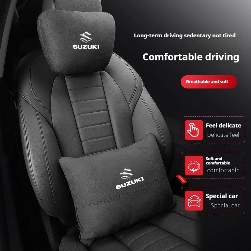 Coussin Appuie-Tête & Lombaire Voiture – Suzuki | 10 Coloris