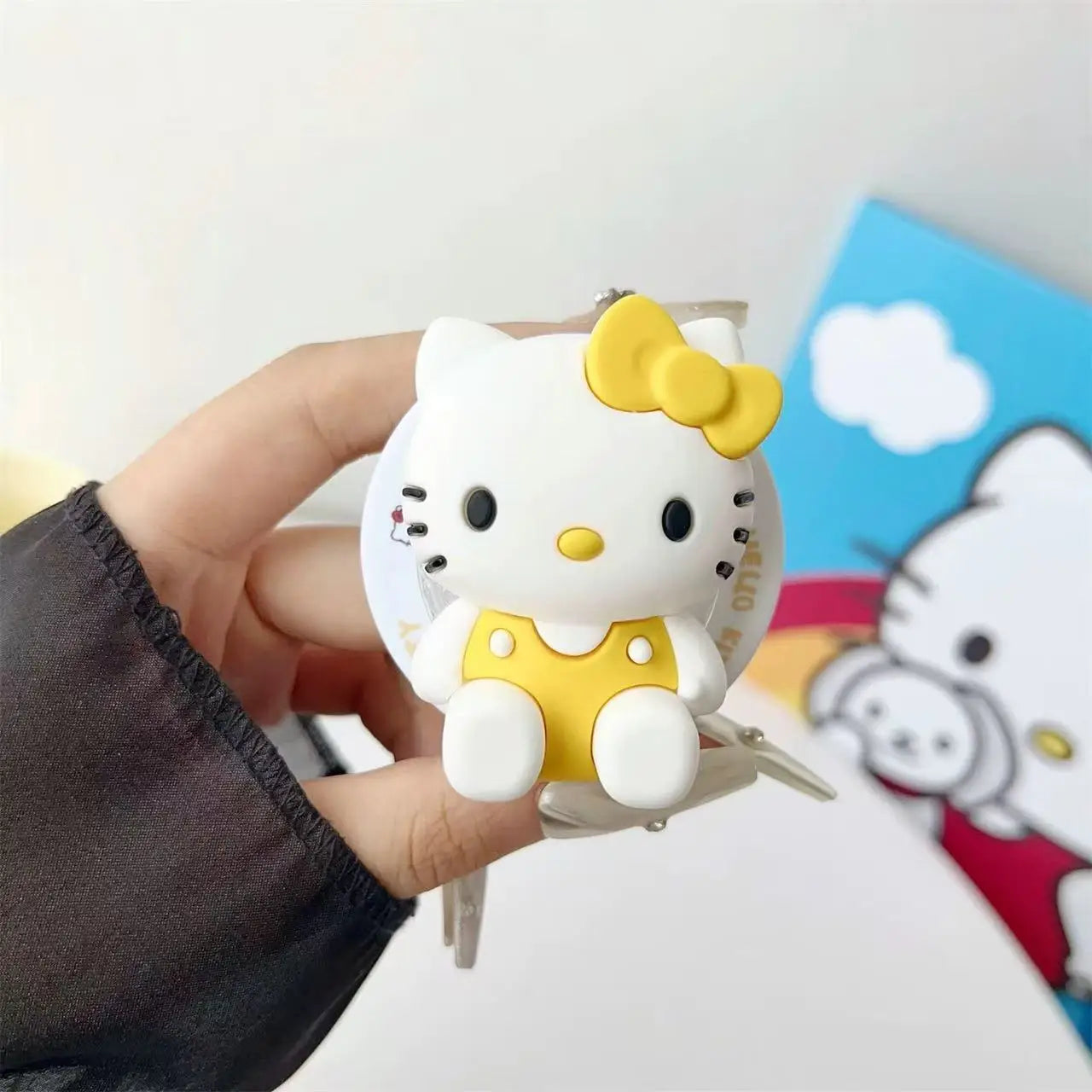 Support Téléphone Magnétique MagSafe Kawaii 3D – Silicone Pliable