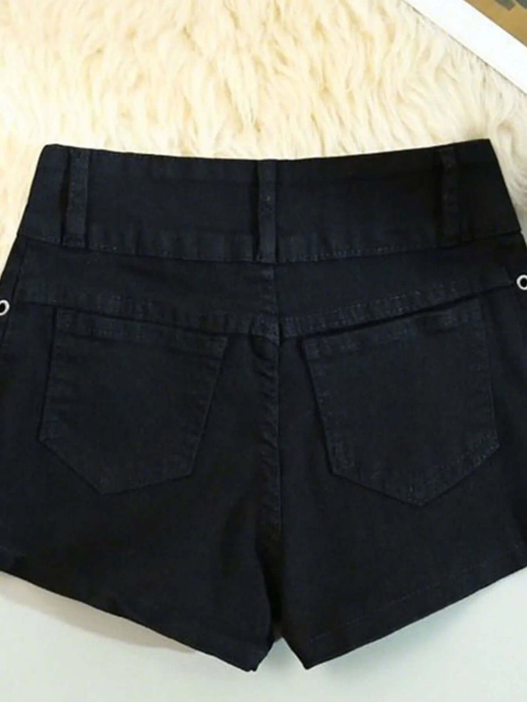 Shorts Women Skinny Creativity Lace-up Popular Streetwear Daily Personality Students Holiday Fashion Sexy American Retro Leisure TechVisio