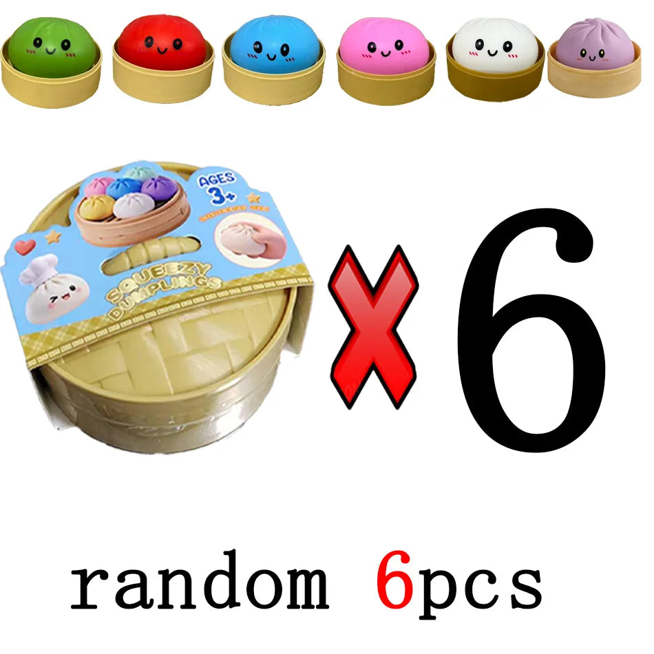 Squishy Anti-Stress Bao Ravioli – Fidget Toy TPR, Slow Rising