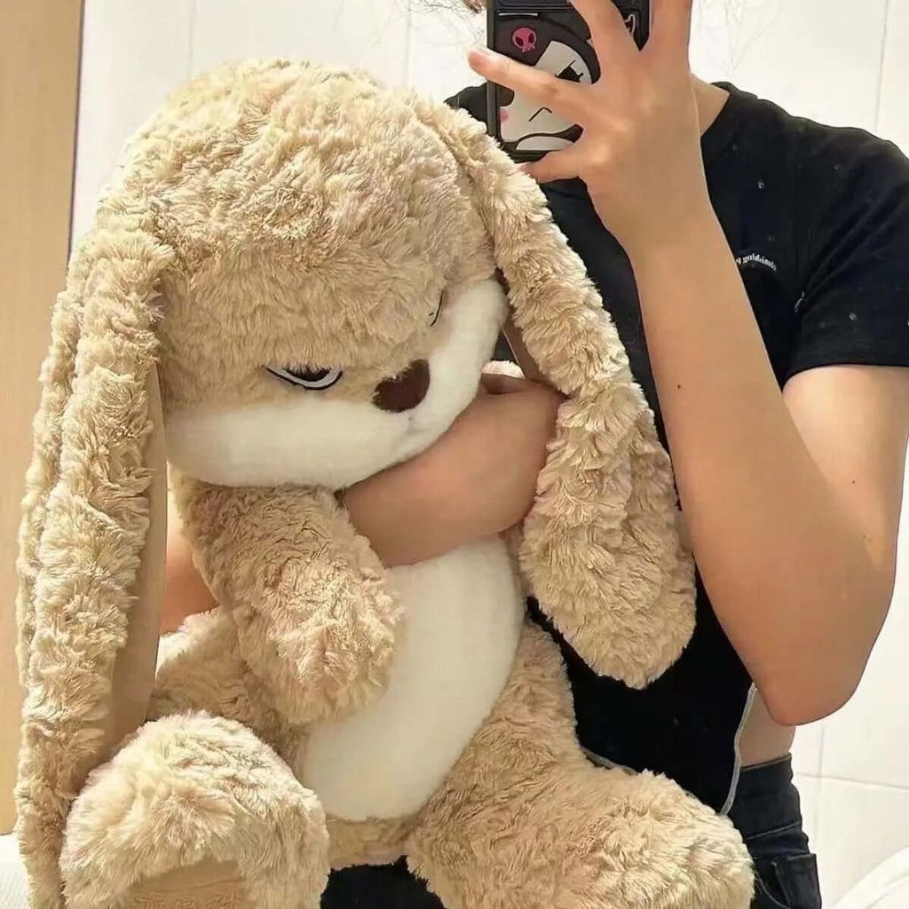 Peluche Lapin Kawaii Colère – Jouet Doux Géant 30 & 38 cm TechVisio