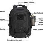 60L Military Tactical Backpack Army Molle Assault Rucksack Outdoor Travel Hiking Rucksacks Camping Hunting mochila hombre TechVisio