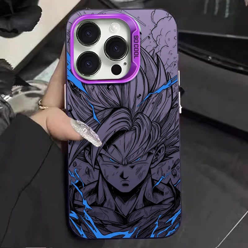 Coque iPhone Dragon Ball – Goku & Vegeta, PC+TPU Anti-Choc, iPhone X à 17 Pro Max