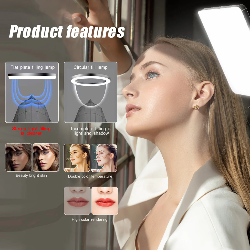 TechVisio LED Video Panel – Bi-Color 3300-5600K | Tripod | 1 or 2 Panels