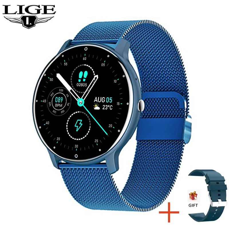 Montre Connectée Sport & Santé – Écran Tactile, FC, SpO2, Bluetooth 5.0