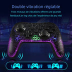 Manette Sans Fil GAMINJA NS015 – RGB Crack | Gyroscope | Switch PC PS3 TechVisio