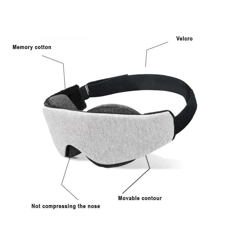 YOSYO 3D Sleep Mask – Total Blackout | Zero Pressure | Travel