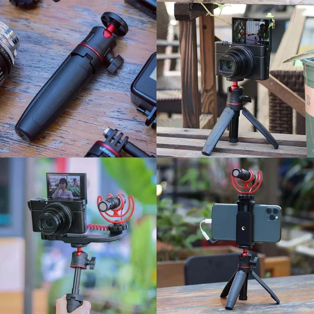 Mini Trépied 2-en-1 TechVisio – Poignée | GoPro Insta360 DJI | 96g