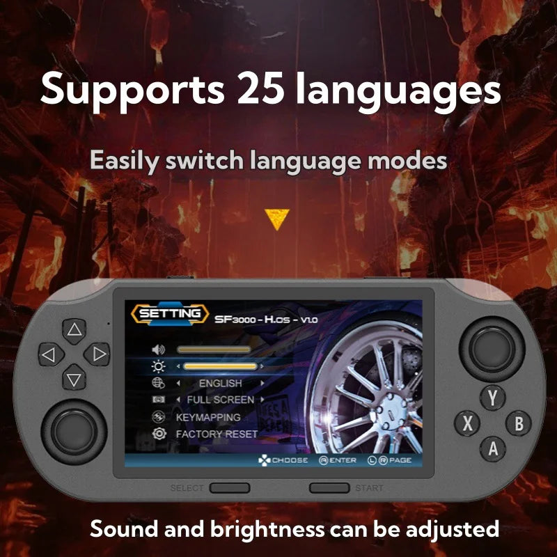 Retro Handheld-Konsole 64 GB – 20.000 Spiele | 4,5-Zoll-IPS-Bildschirm | 3000-mAh-Akku