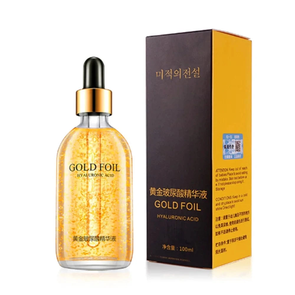100ml 24k Gold Hyaluronic Acid Nicotinamide Face Serum Anti Aging Facial Lifting Collagen Essence Skin Care Whitening Serum TechVisio