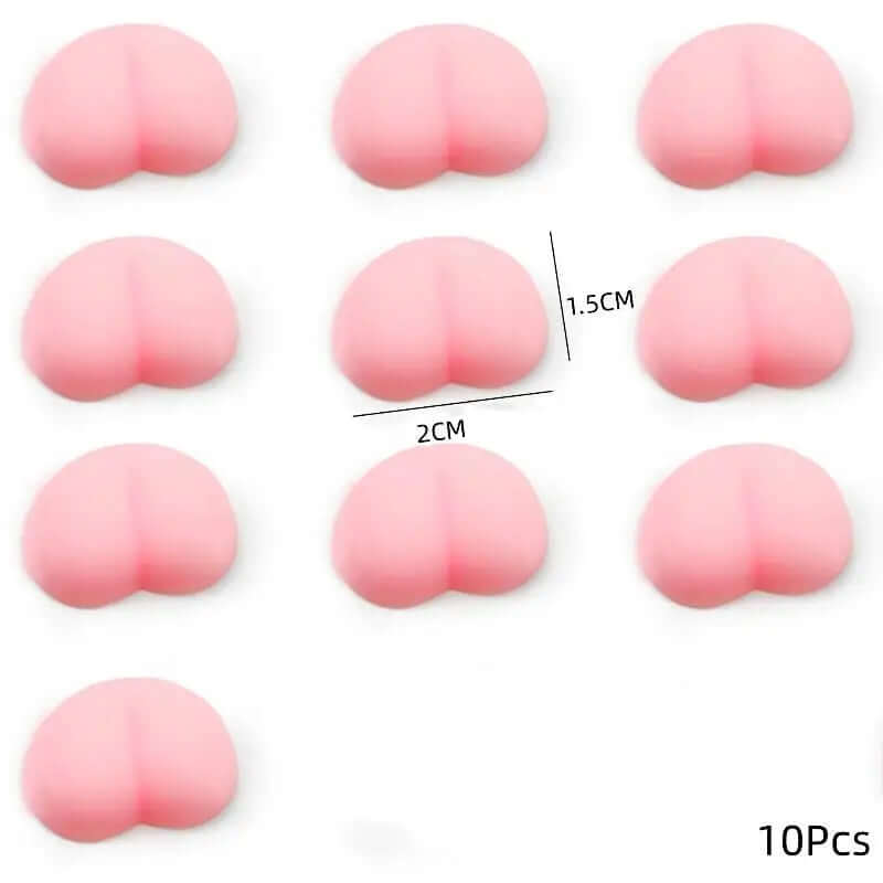 10Pcs Fun Noctilucent Butt Mochi Squeeze Stereo Relieve Stress Peach Bum Sticker Mobile Phone Decoration Accessories Toy TechVisio