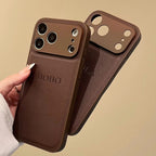 Personalized Luxury Customized Name 3D DIY Hot Engrave Faux Leather Phone Case For iPhone 17 16 15 14 13 Pro Max Plus Air TechVisio