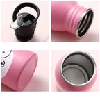 500ML Stainless Steel Water Bottle with Straw Kawaii Water Bottle Children's Sport Bottle Leak Proof Durable Kettle Eco-Friendly TechVisio