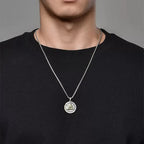 Eye of Horus, Eye of God Necklace, Rotatable Evil Eye Pendant, Men's Trendy Retro Weird Egyptian Amulet Jewelry TechVisio