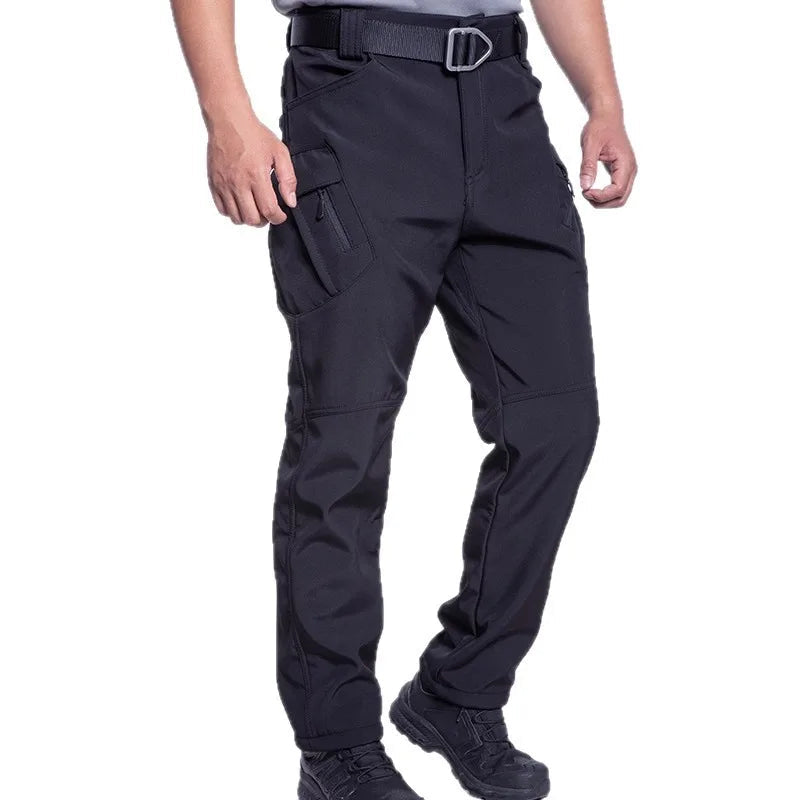 Men's Fleece Lined Winter Warm Tactical Pants Waterproof Hiking Casual Thermal Work Cargo Pants Insulated Skiing Outdoor Sports TechVisio