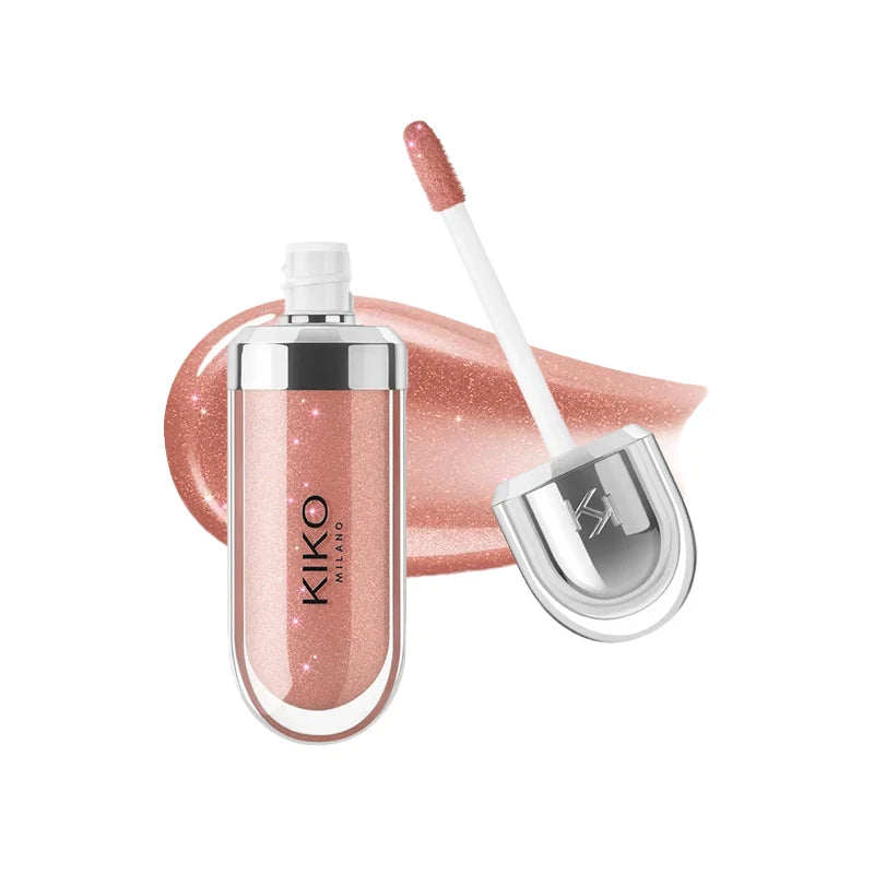 Original Kiko 3D Mirror Lip Glaze Waterproof Non Fading and Non Stick Cup Gentle Bean Paste Color Fine Shiny Point Charm Red TechVisio