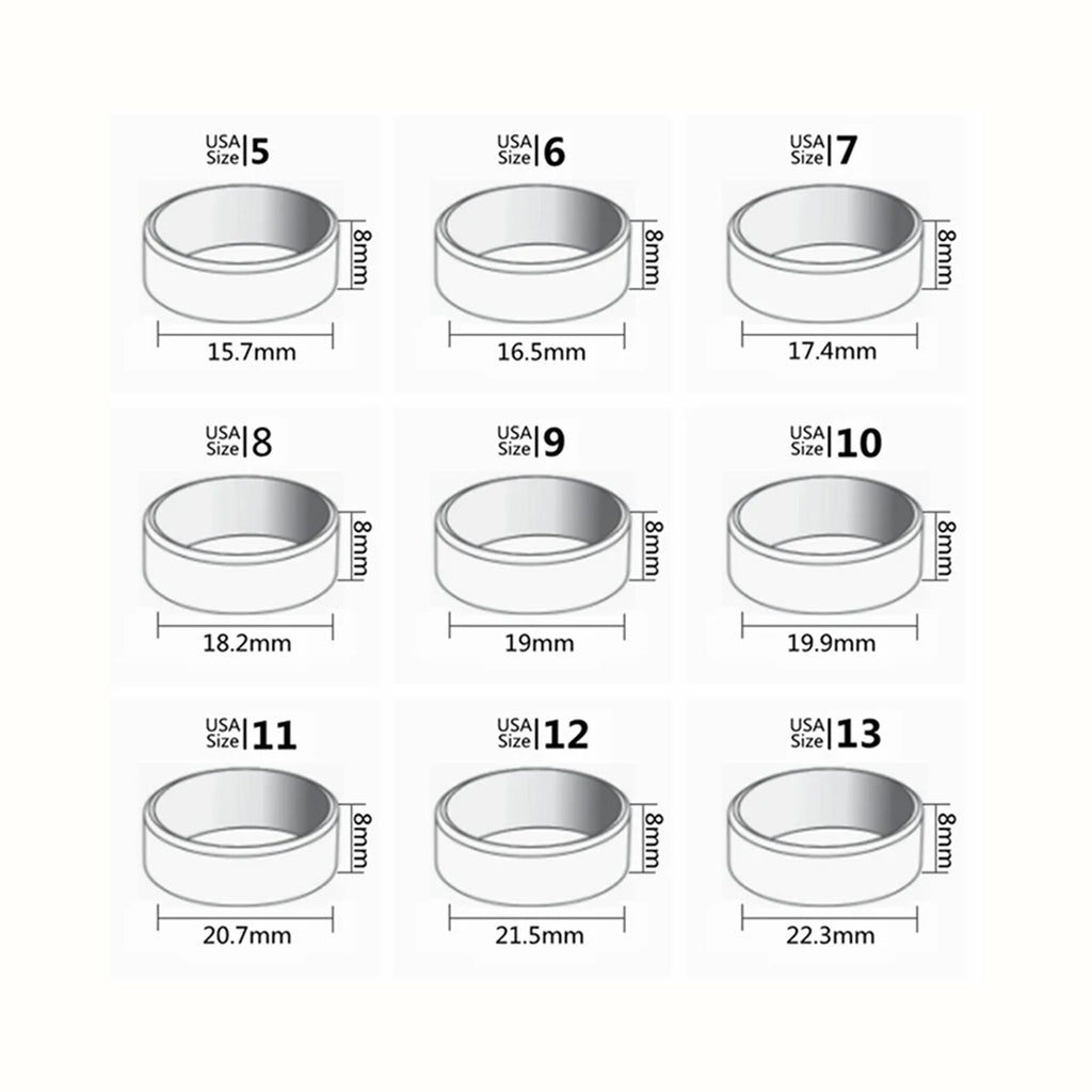 Bague Classique Acier Inoxydable – 3,99€ • Waterproof • Anti-Allergie • Tailles 6-13