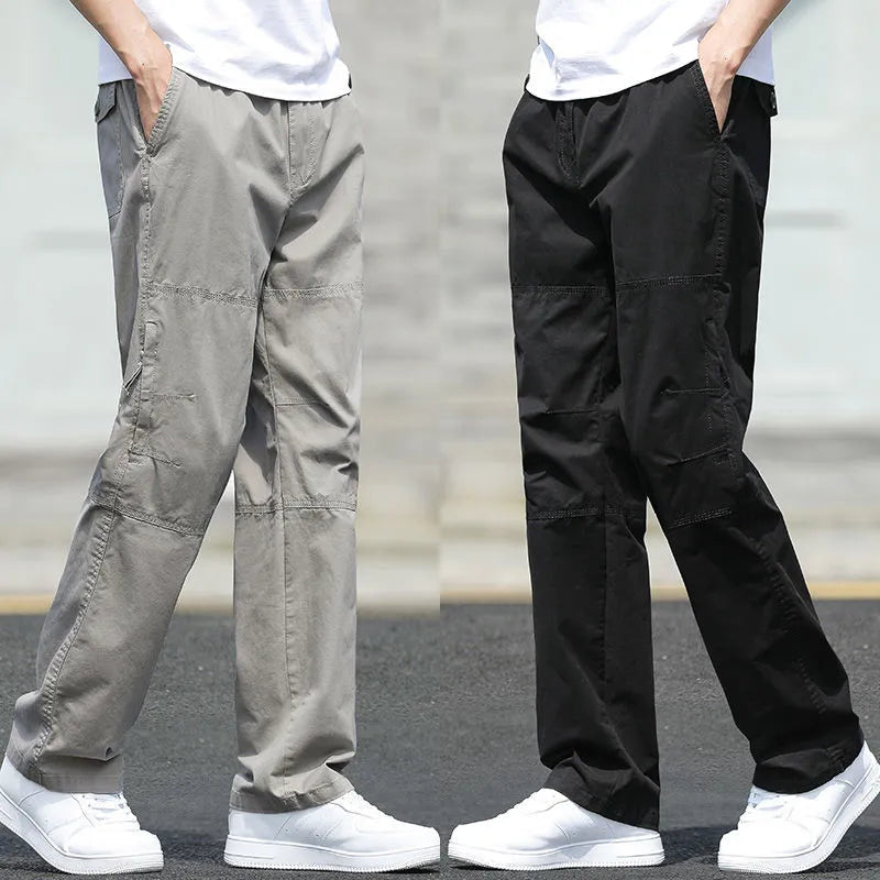 Men's Pants New Cargo Pants Outdoor Casual Pants Cotton Comfortable Thin Style Sweatpants Multi-Pocket Work Pants TechVisio
